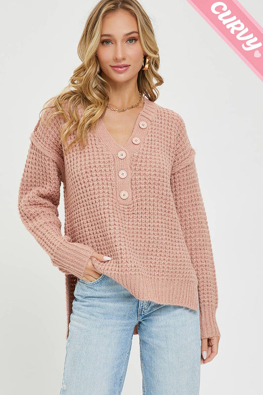 Soft Chunky Knit Sweater - Plus Size