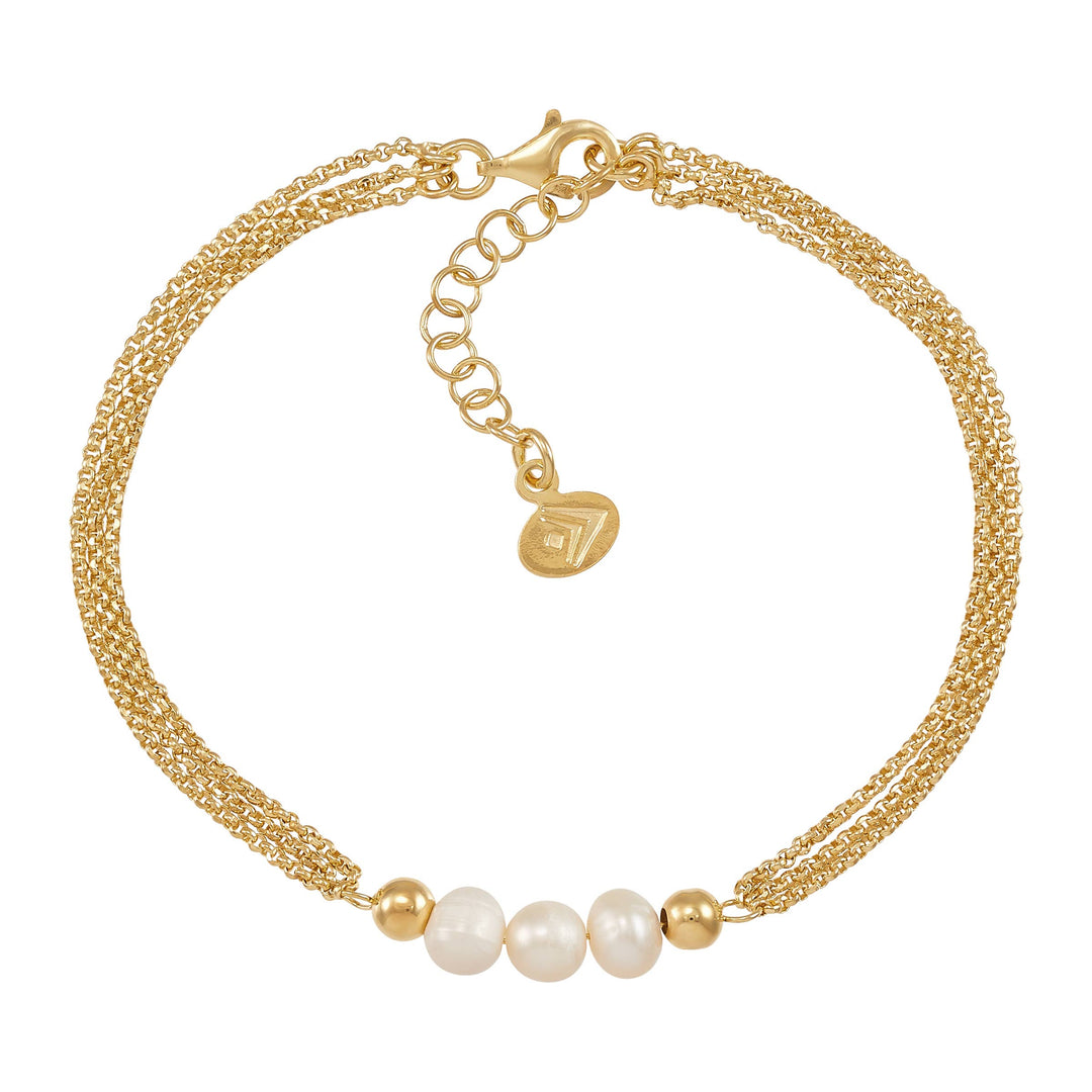 'Pearl City' Silver Freshwater Pearl Bracelet