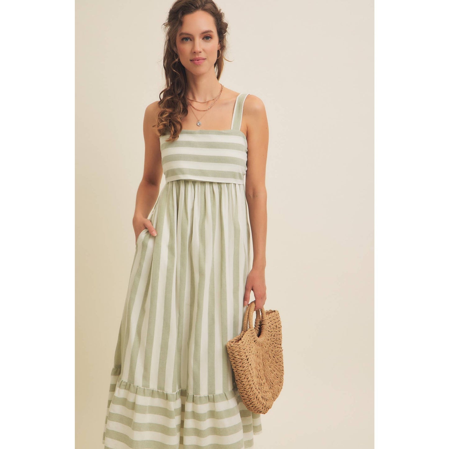 Stripe Midi Dress