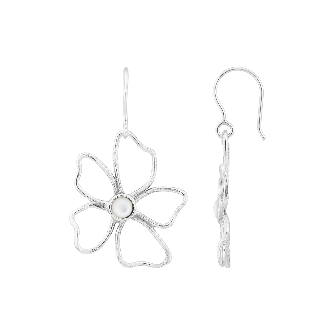 'Blooming Flower' Sterling Silver & Mother Of Pearl