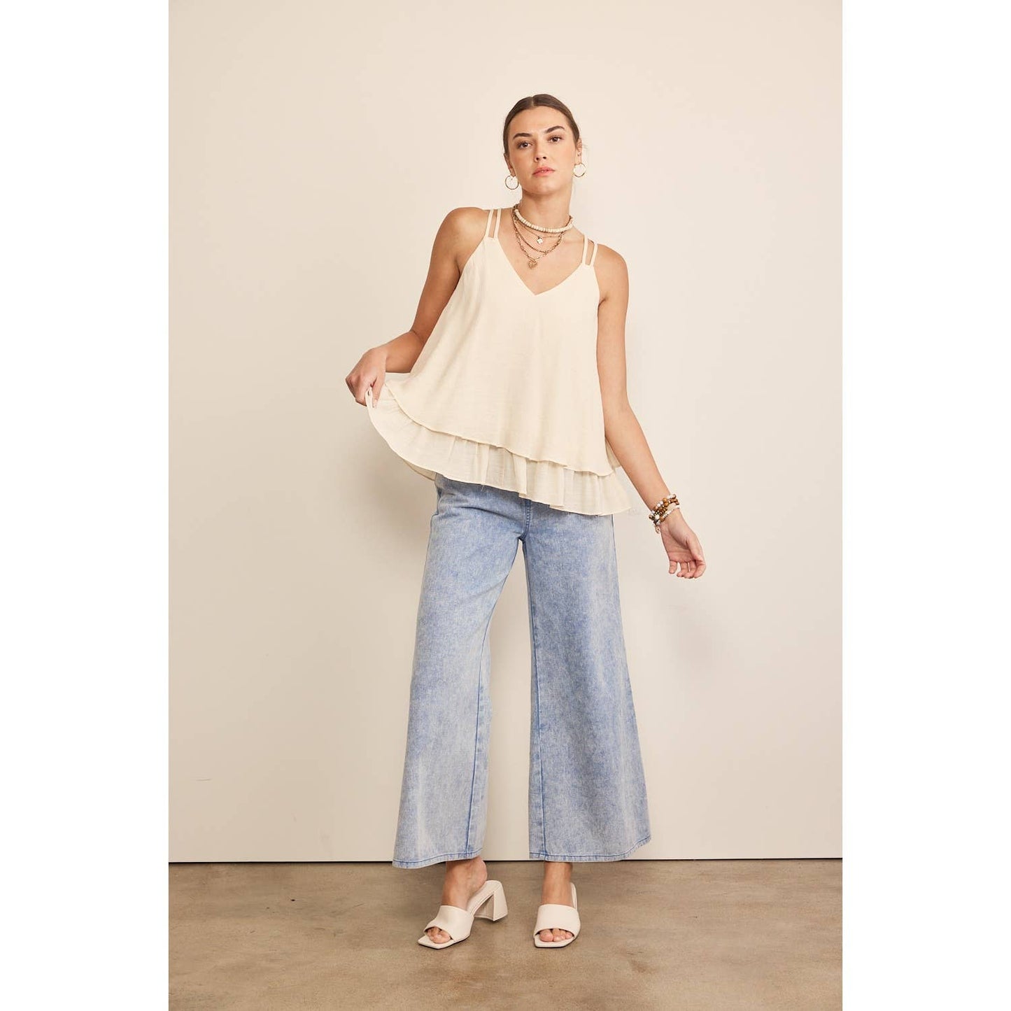 Tank w/ Double Ruffle