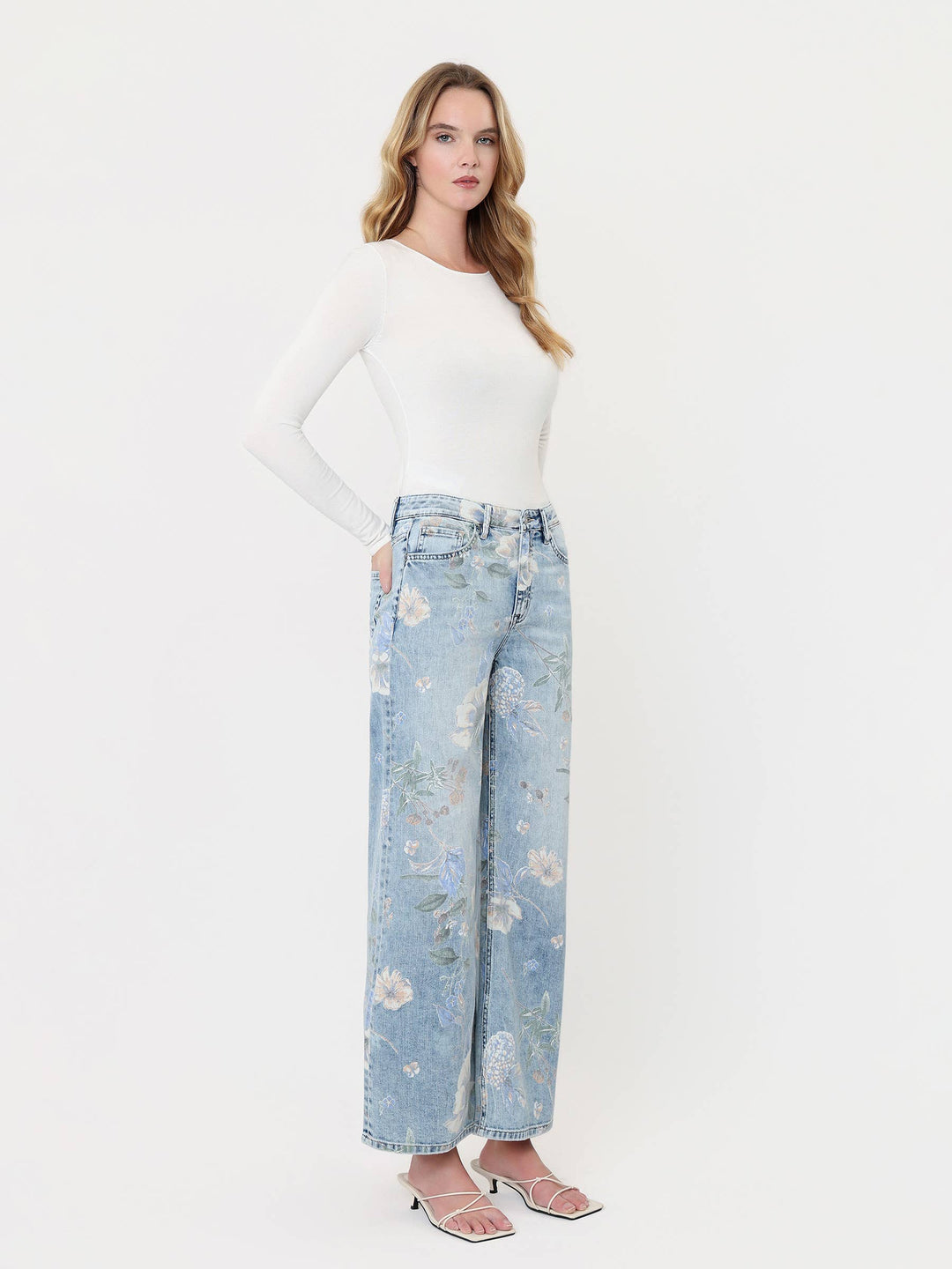 Cheryl - Floral Vintage Flare Jeans