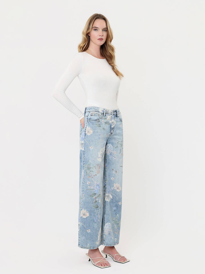 Cheryl - Floral Vintage Flare Jeans