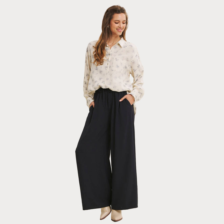 Airy Cotton Gauze Floral Shirt | Relaxed Oversized Button-Down