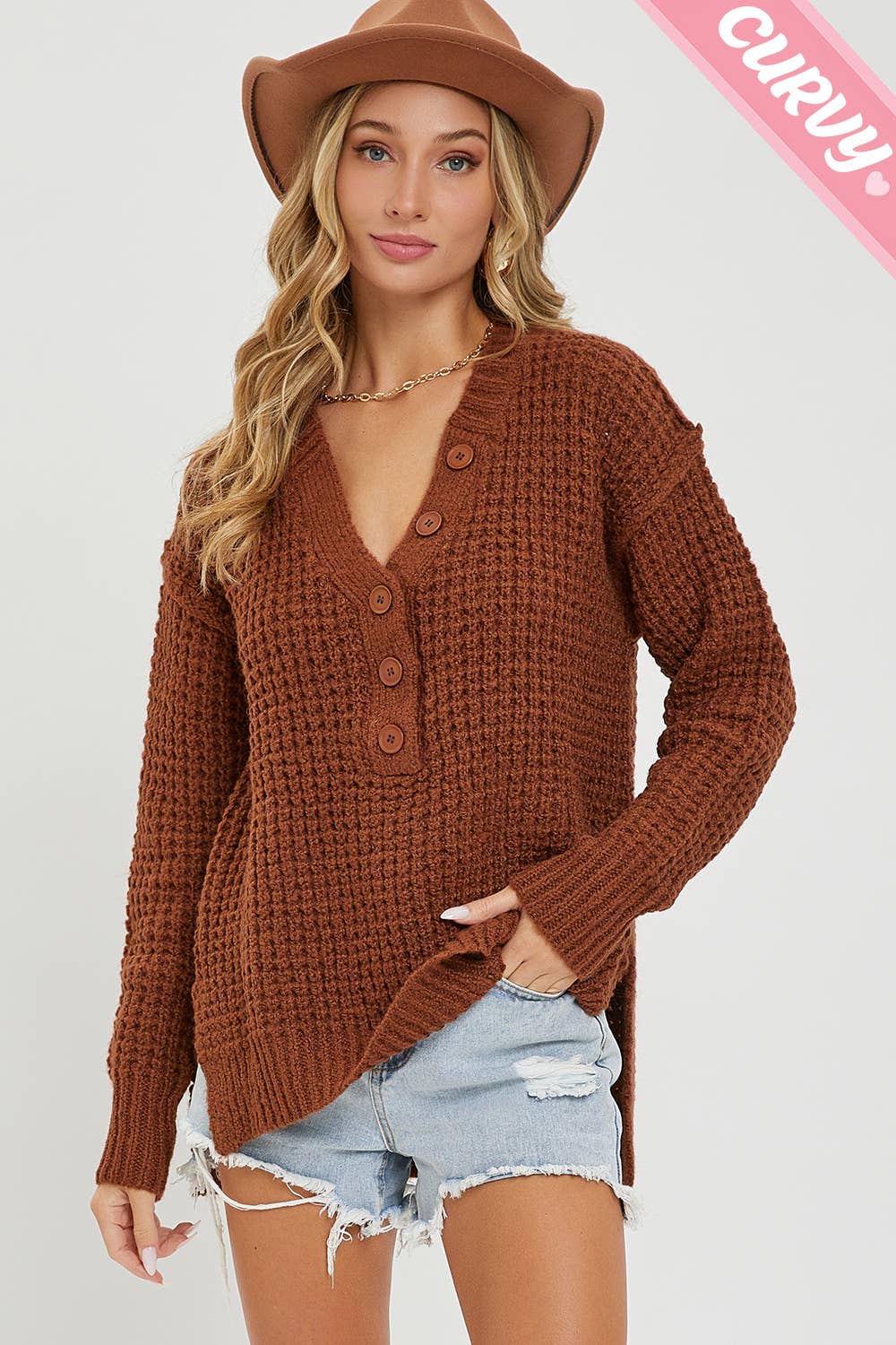 Soft Chunky Knit Sweater - Plus Size