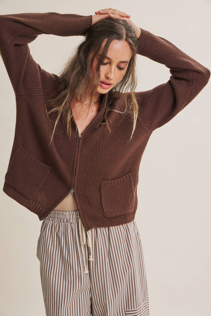 The Parker Two-Way Zip Sweater Jacket