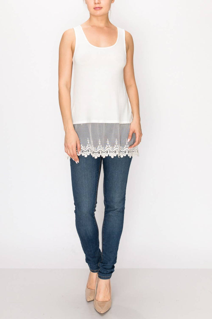 Lace Trim Tank