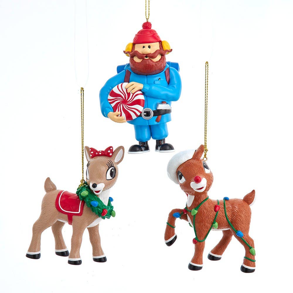 Rudolph The Red Nose Reindeer® Ornaments, 3 Assorted