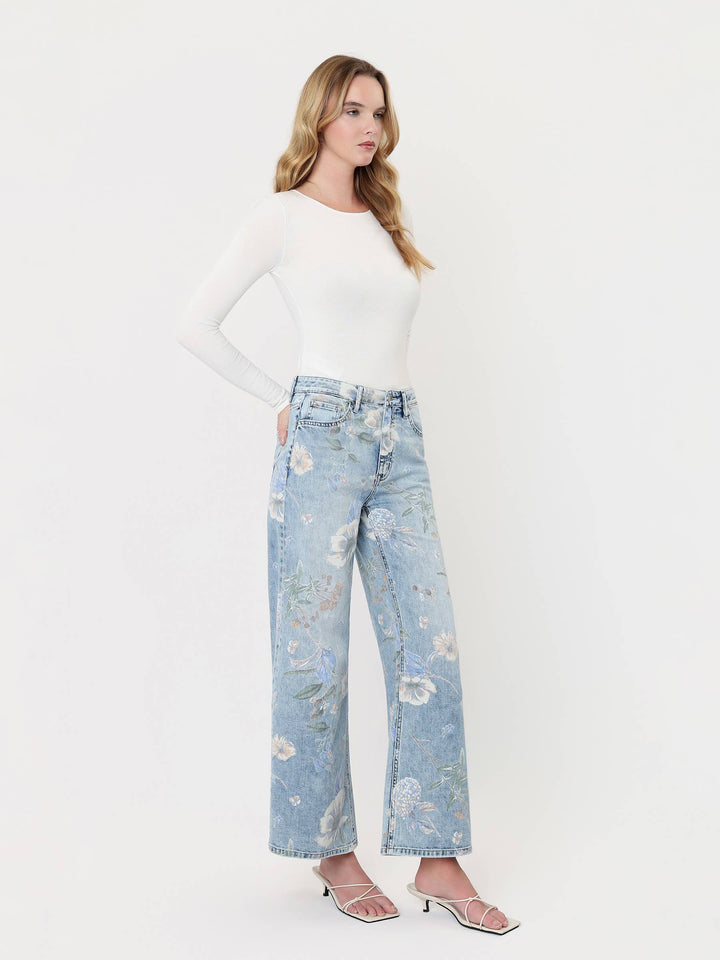 Cheryl - Floral Vintage Flare Jeans