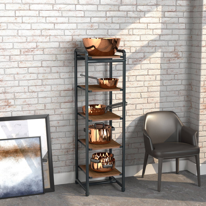 Pipeline Etagere Retail Display Tower - Grey Frame