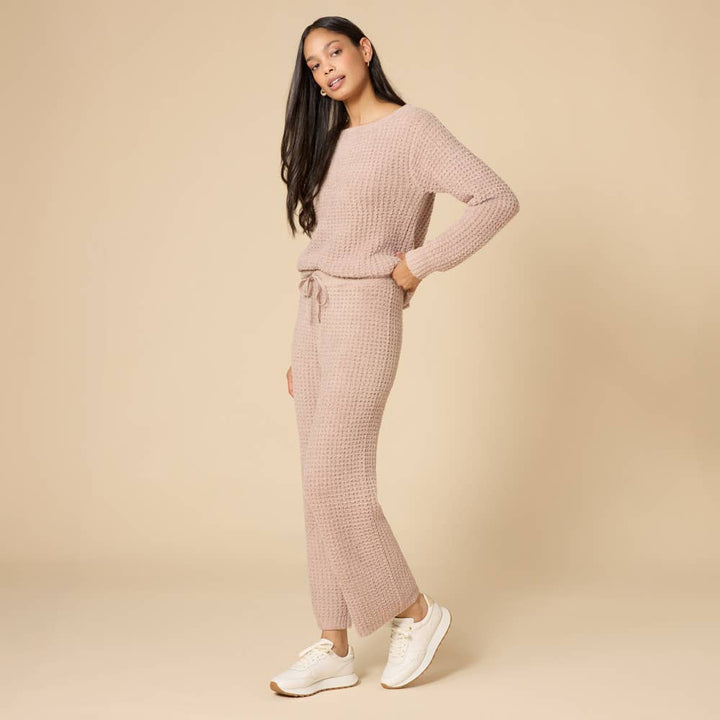 Marshmallow Waffle Boatneck Lounge Set