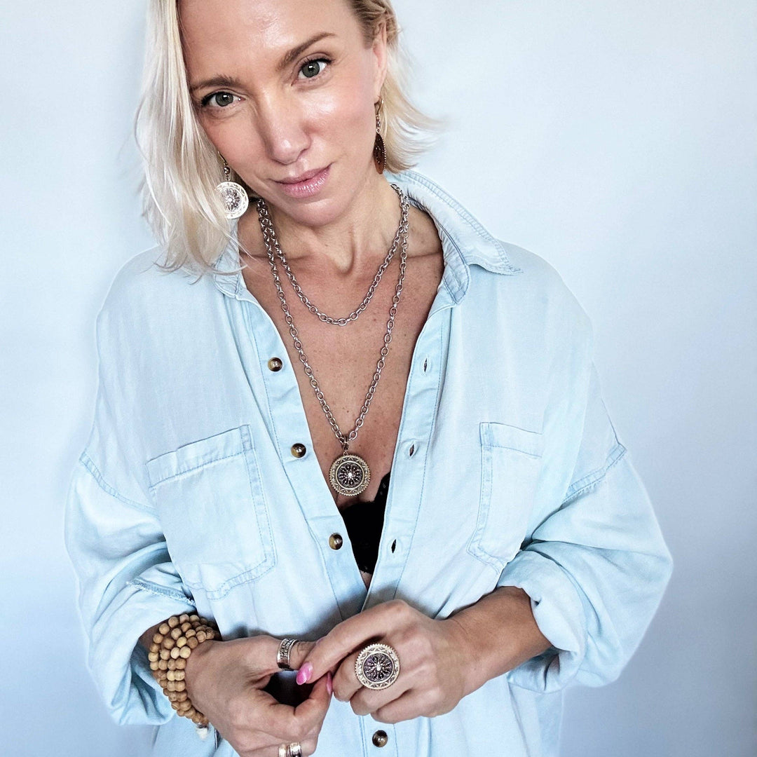 Believe Mandala Crystal Statement Necklace