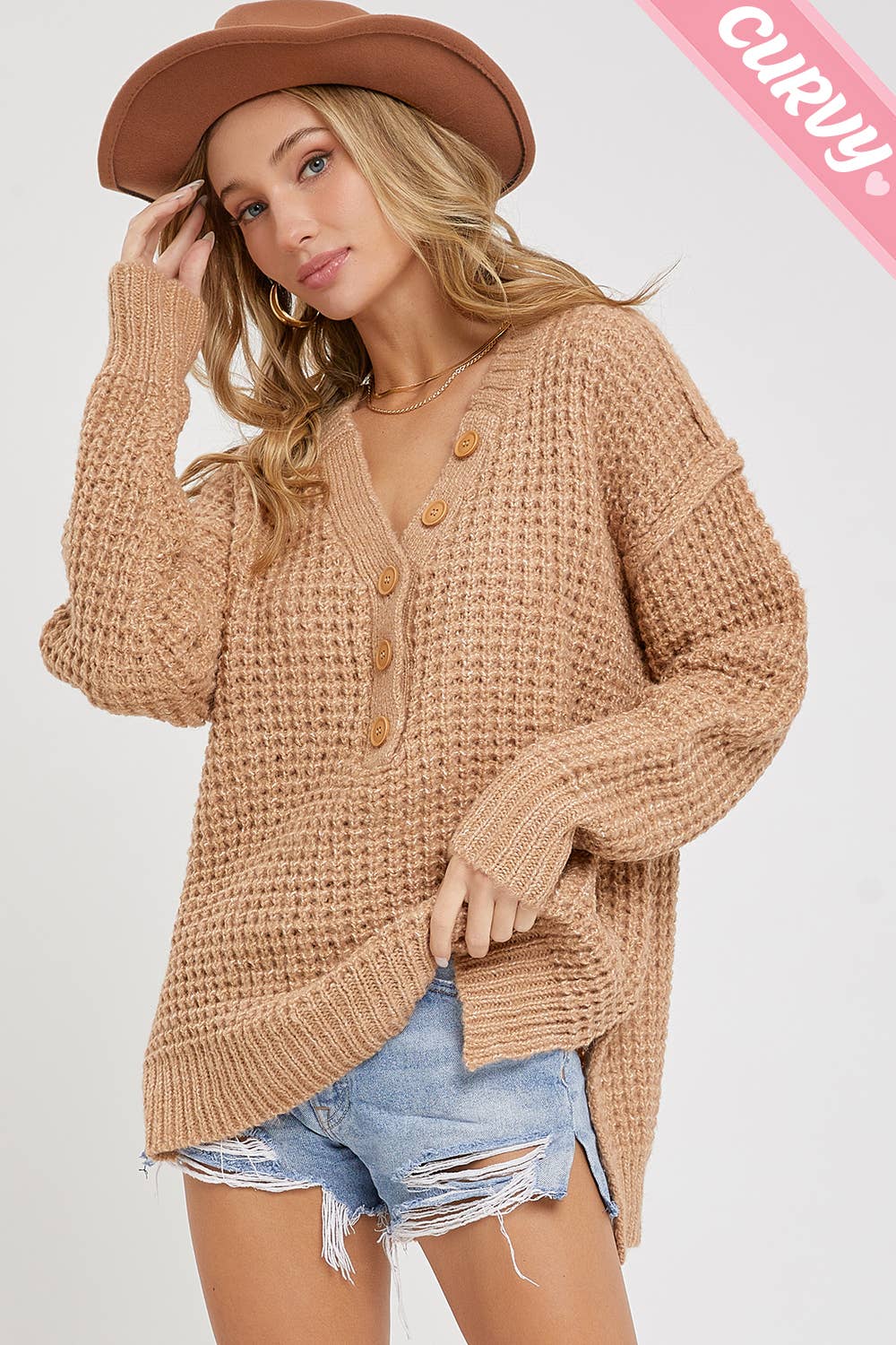 Soft Chunky Knit Sweater - Plus Size