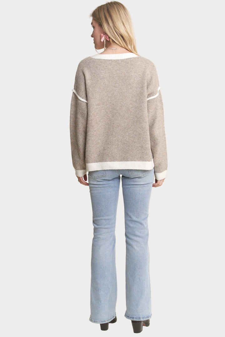 The Daisy Cozy Knit Sweater | Retro Floral Knit Pullover