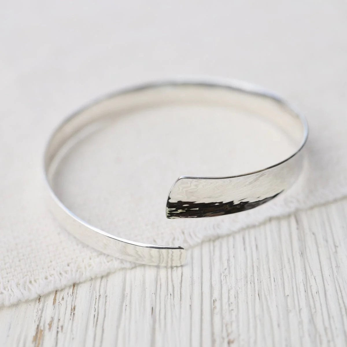 Asymmetrical Hammered  Bangle