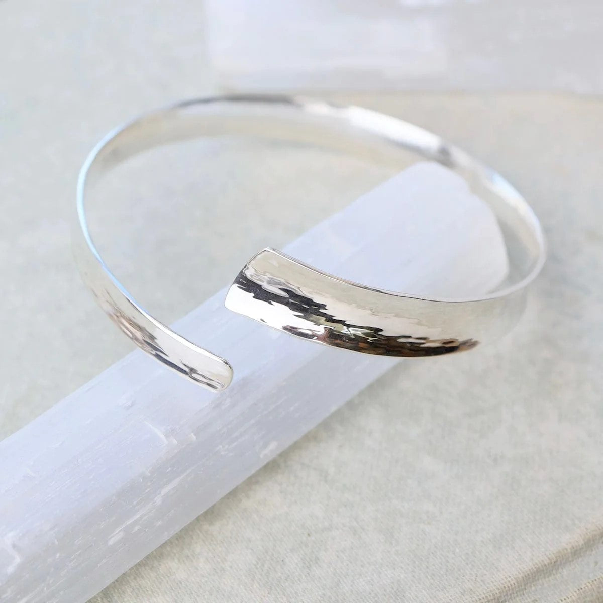 Asymmetrical Hammered  Bangle