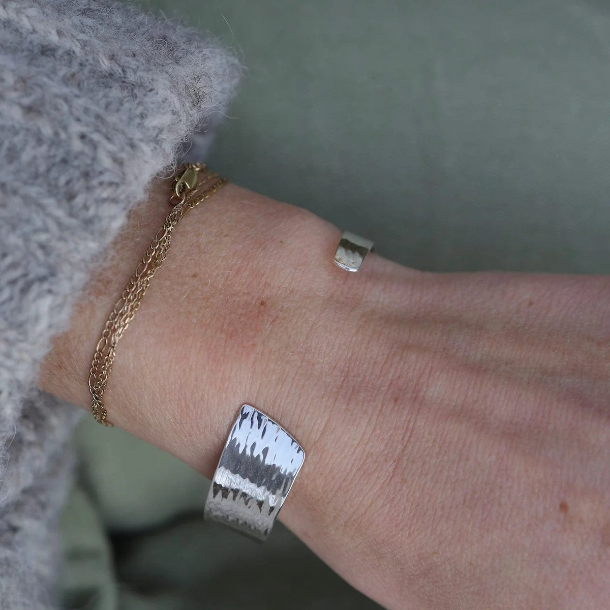 Hammered Asymmetrical Cuff