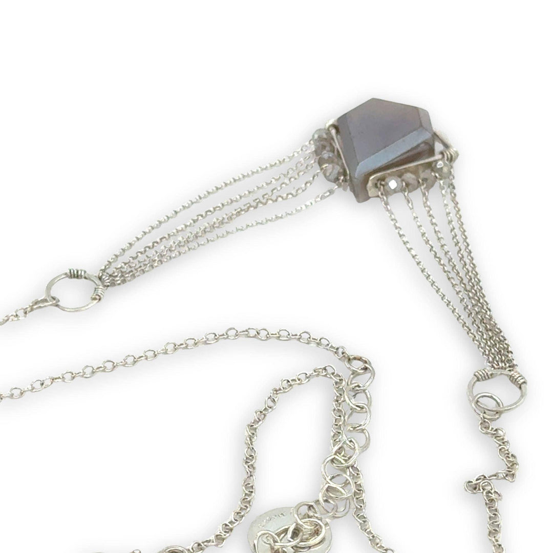 Suspended Moonstone Chain Necklace