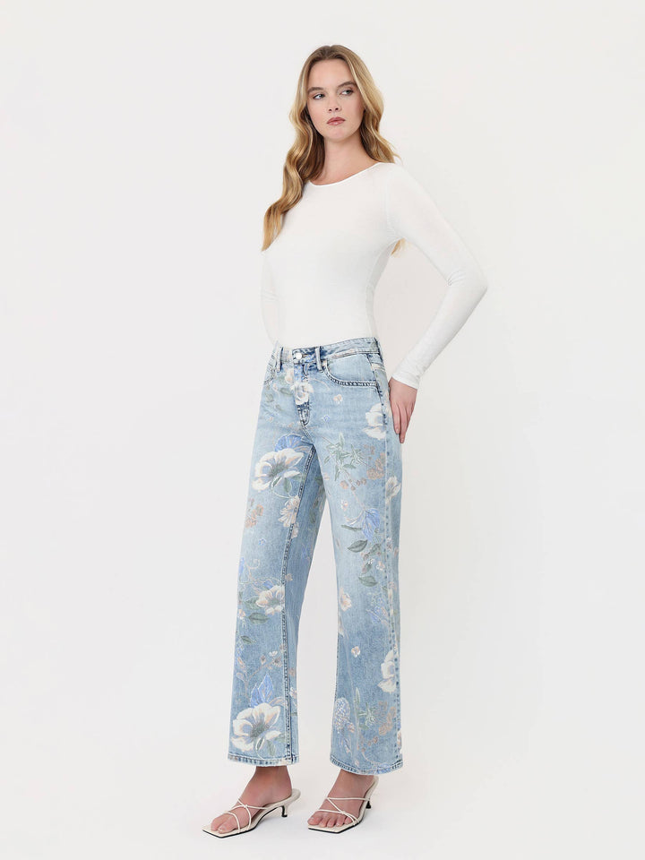 Cheryl - Floral Vintage Flare Jeans
