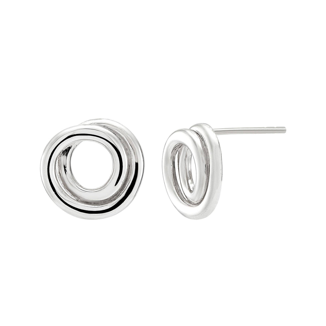 'Karma Swirl' Stud Earrings in Sterling Silver
