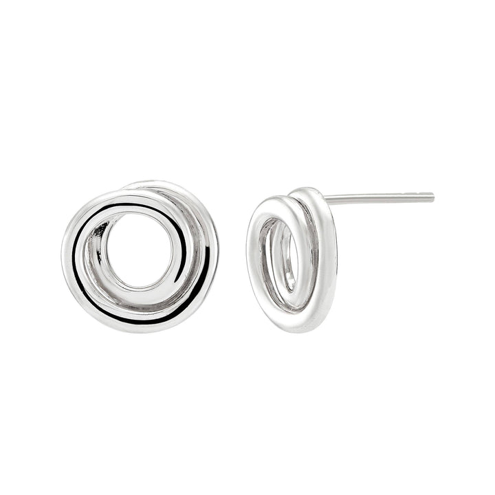 'Karma Swirl' Stud Earrings in Sterling Silver
