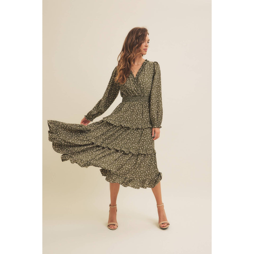 Ditsy Floral Midi Dress