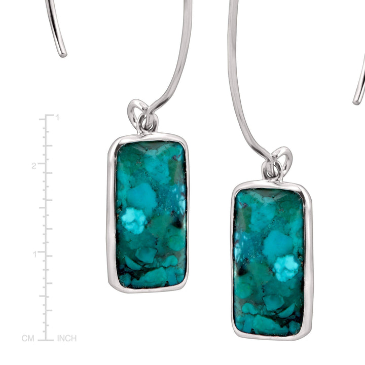 'Oasis' Compressed Turquoise  Drop Earring