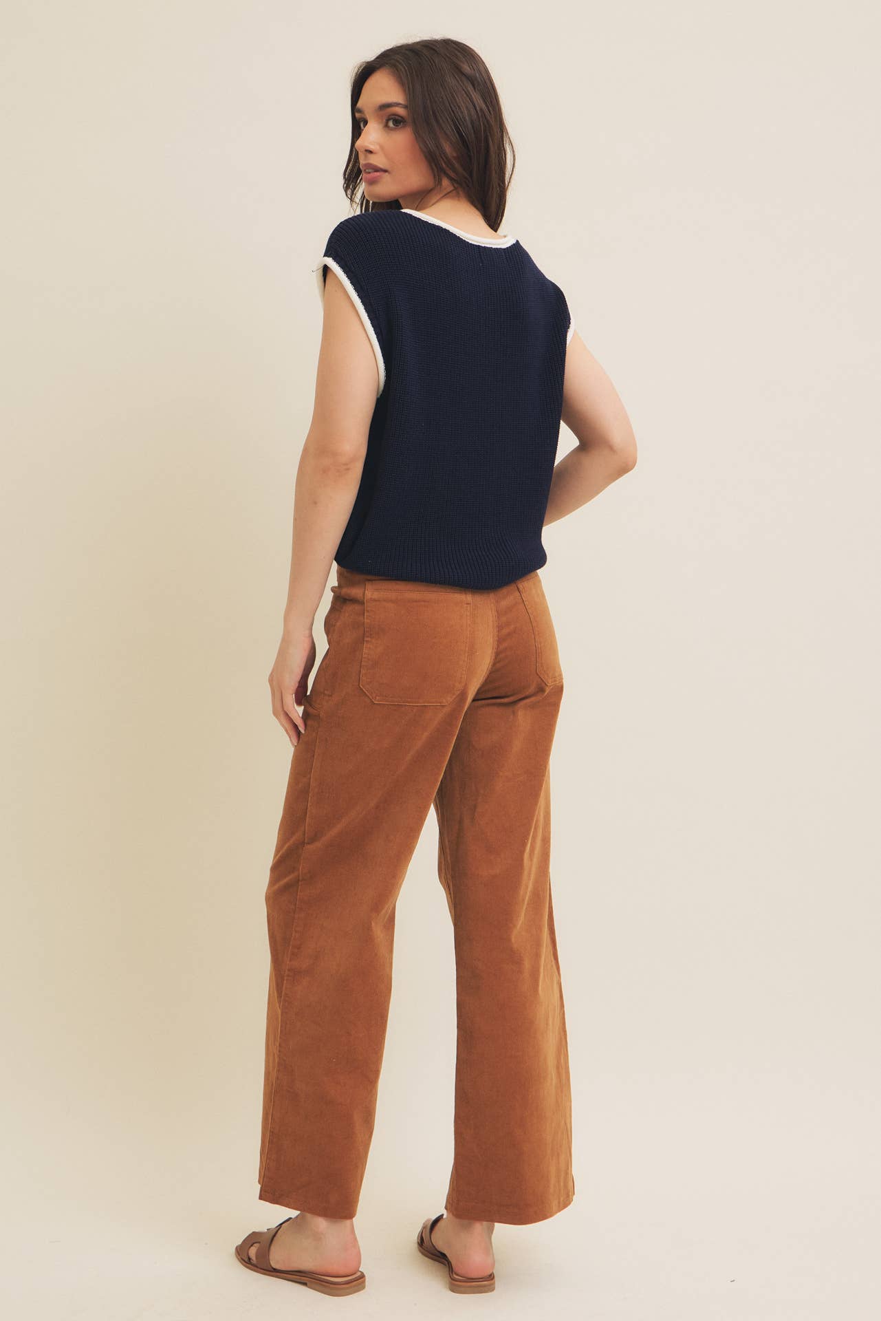 COZY CHIC WIDE LEG CORDUROY PANTS