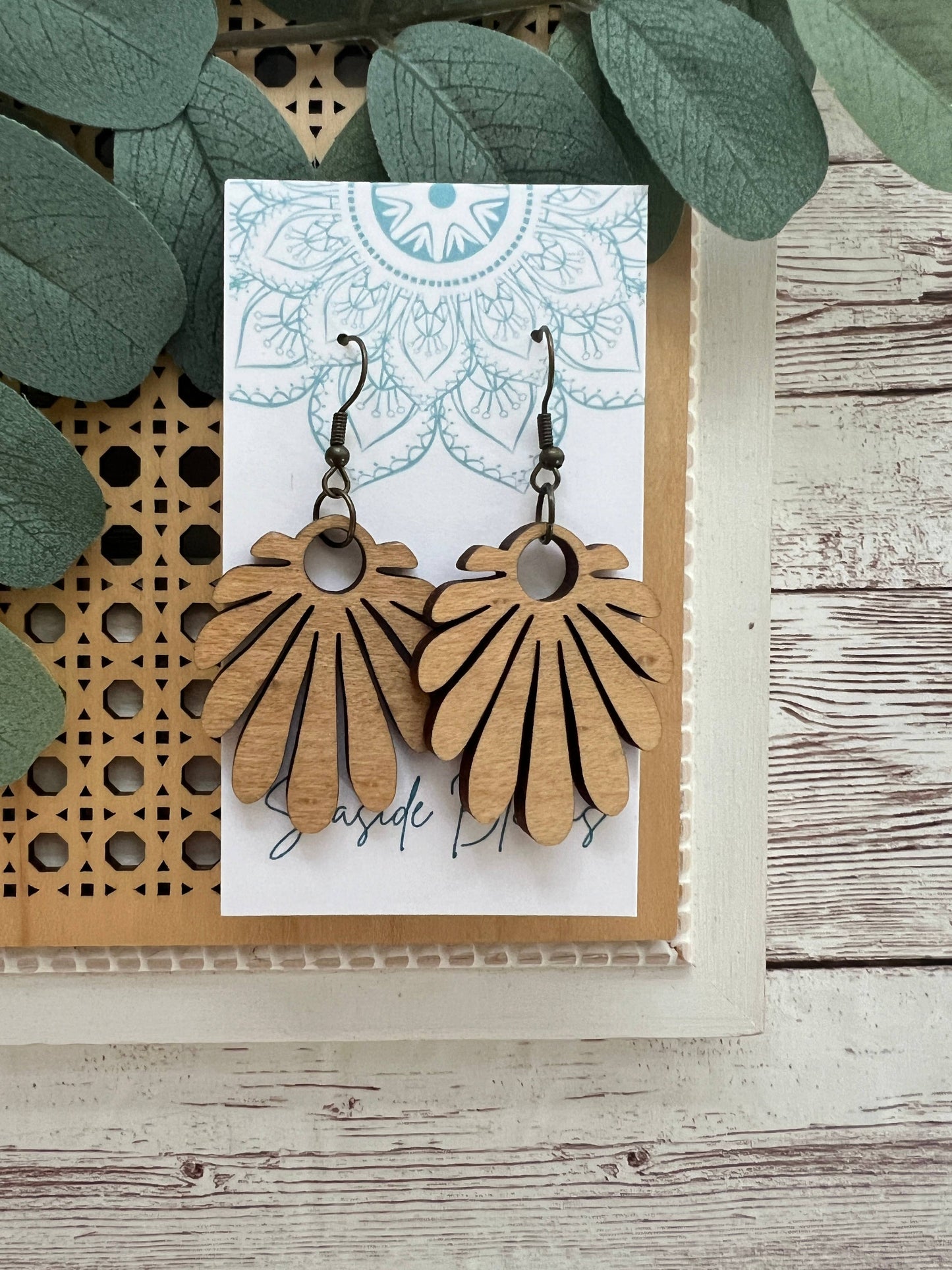 Wooden Earrings - Petals