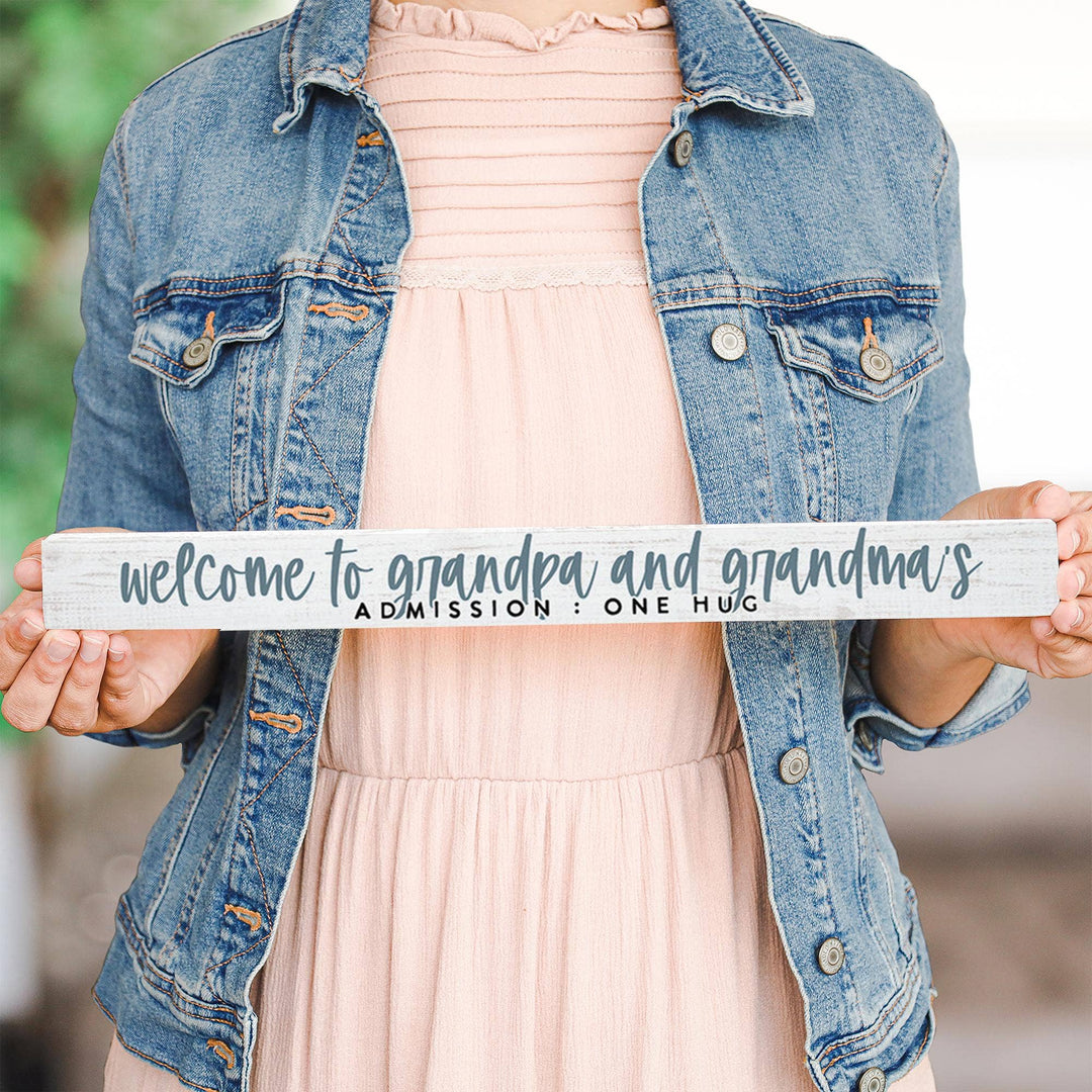 Welcome Admission Grandparent Gift Shelf-Sitter Sign