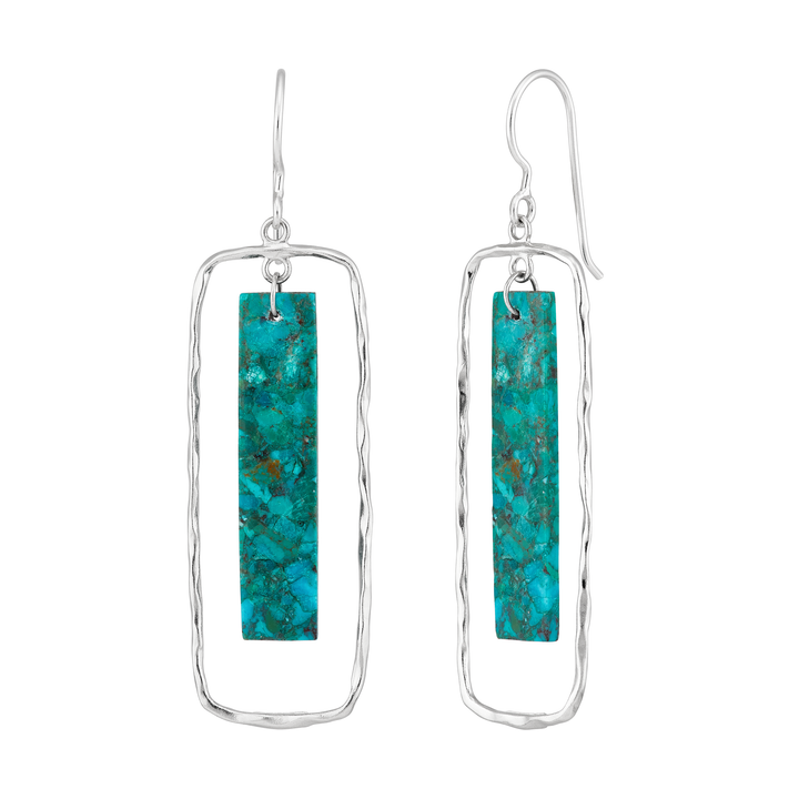 'Enchantment' Drop Earrings, Turquoise & Silver