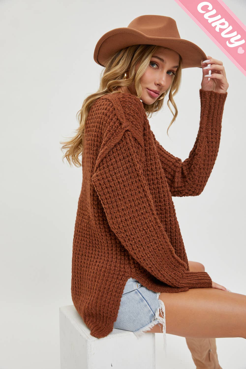 Soft Chunky Knit Sweater - Plus Size