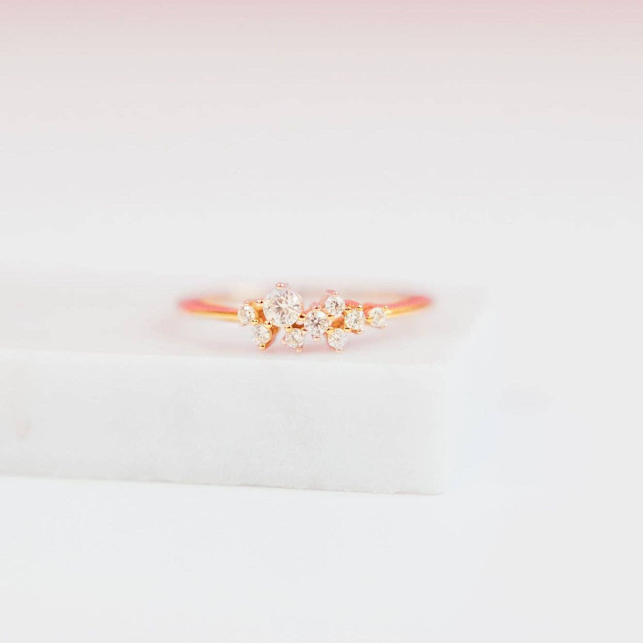 Sparkling Cubic Zirconia Fizz Ring