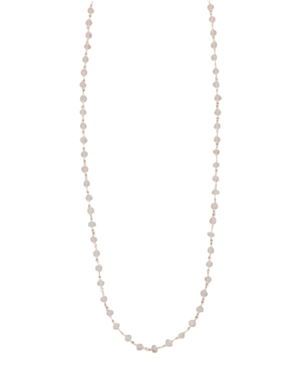 Gemstone Bead Necklace Chain, Moonstone