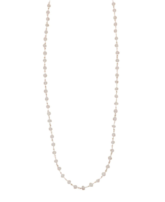 Gemstone Bead Necklace Chain, Moonstone