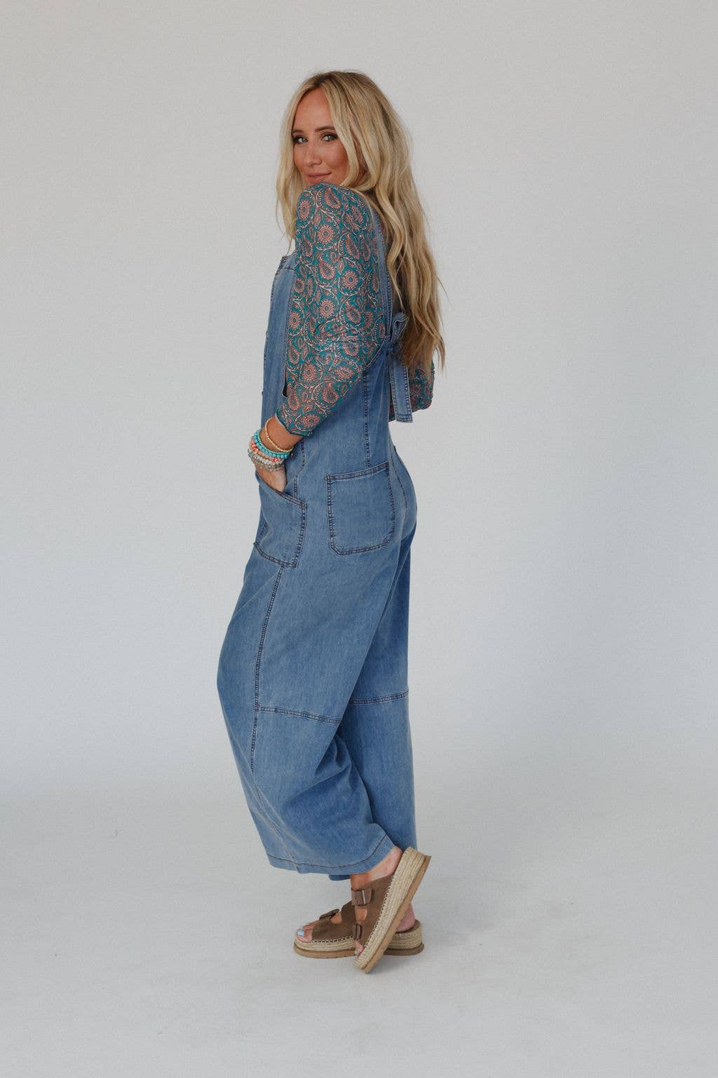 Dock Town Button Up Jumpsuit - Denim