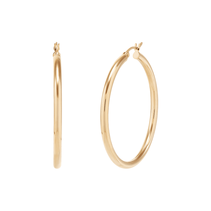 'Smooth Falling' Hoop Earrings in Sterling Silver
