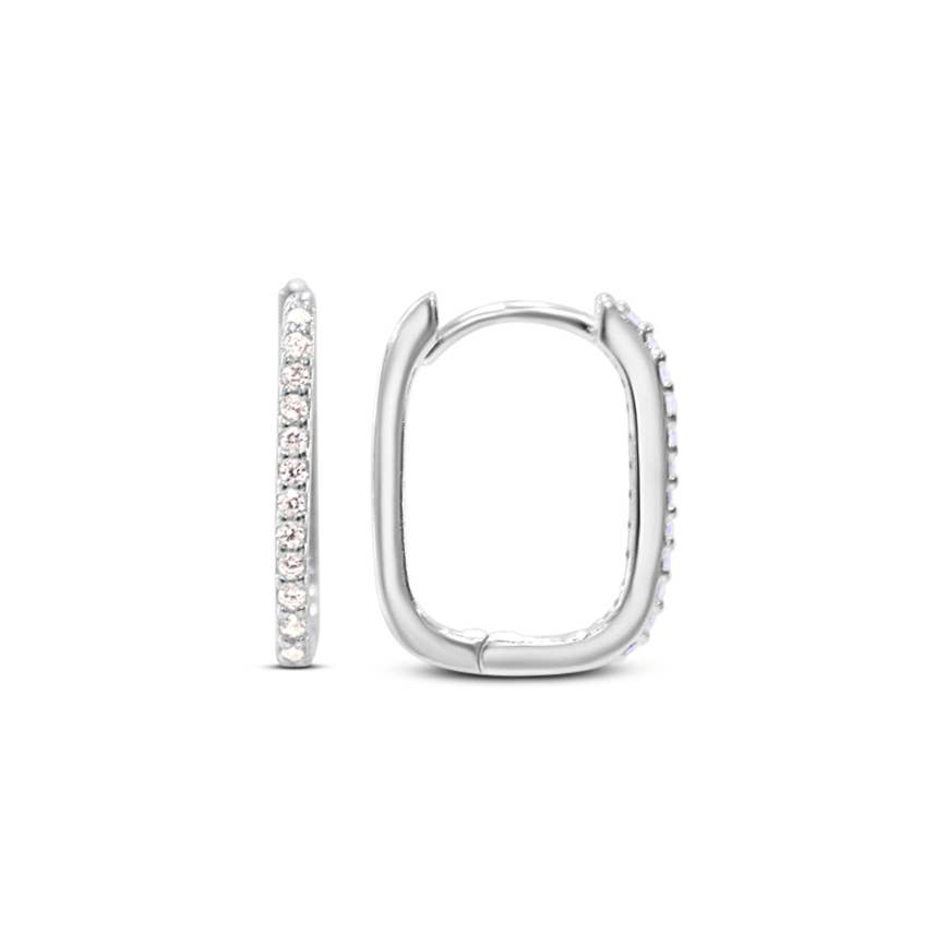 Oval Micro Pavé Hoops