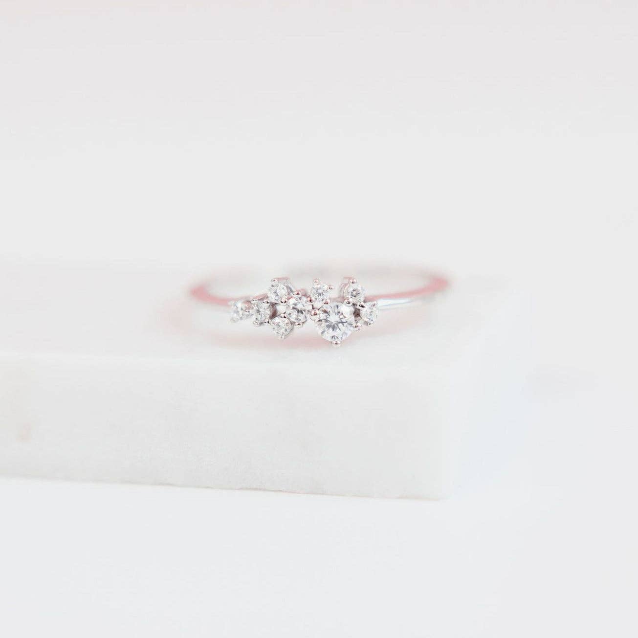 Sparkling Cubic Zirconia Fizz Ring