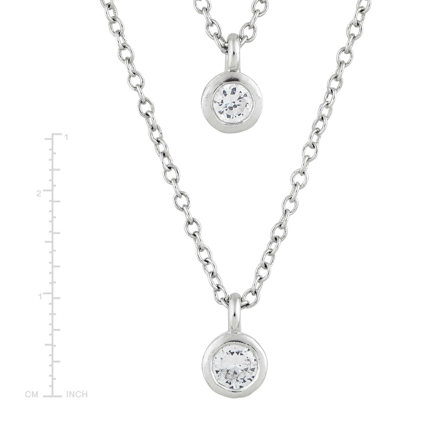 Silpada 'Triple Love' Sterling Silver Cubic Zirconia Necklace, 22"