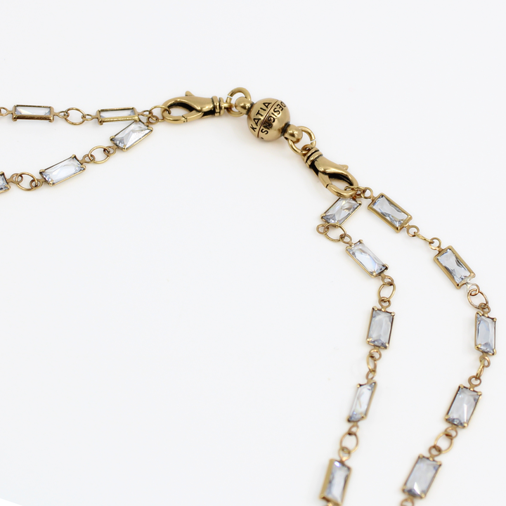 Breathe Crystal Starburst Station Chain Necklace