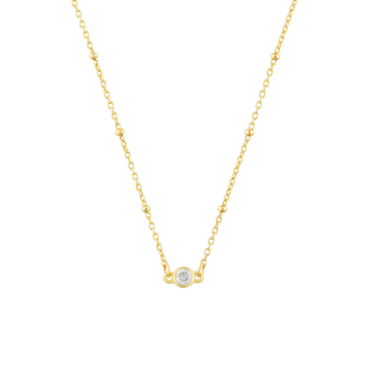 APRIL BIRTHSTONE NECKLACE GOLD