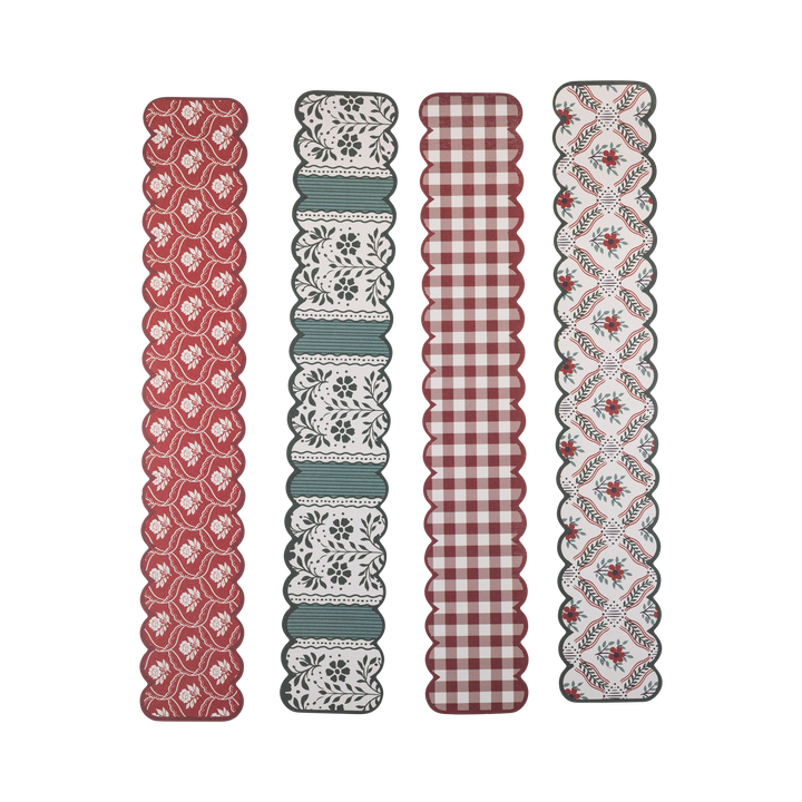 YUL1315 - Burgundy and Green 20ft Christmas Paper Chains
