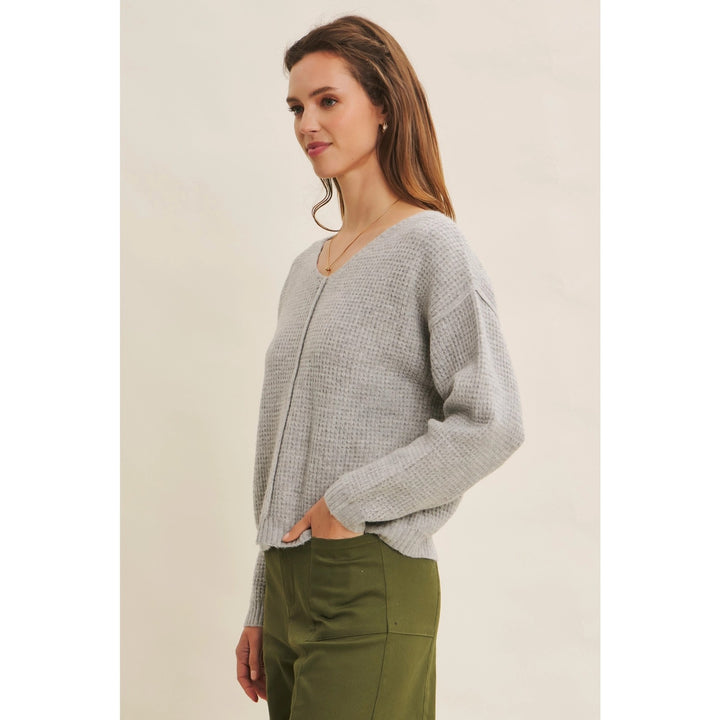 The Hadley Waffle V-Neck Sweater