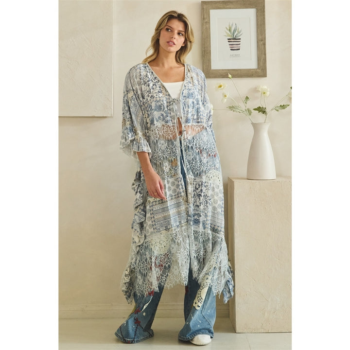 Boho Lace Mix Media Duster
