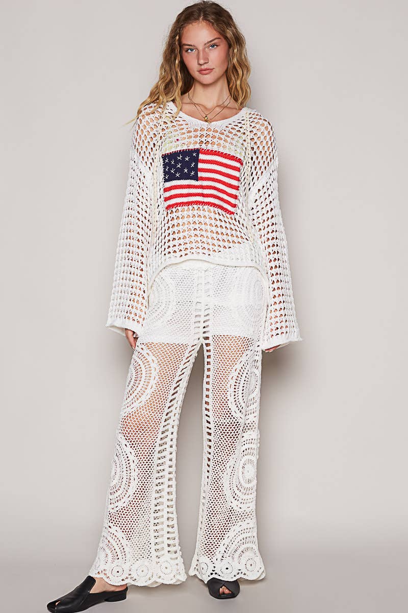 American Flag Hooded Sweater