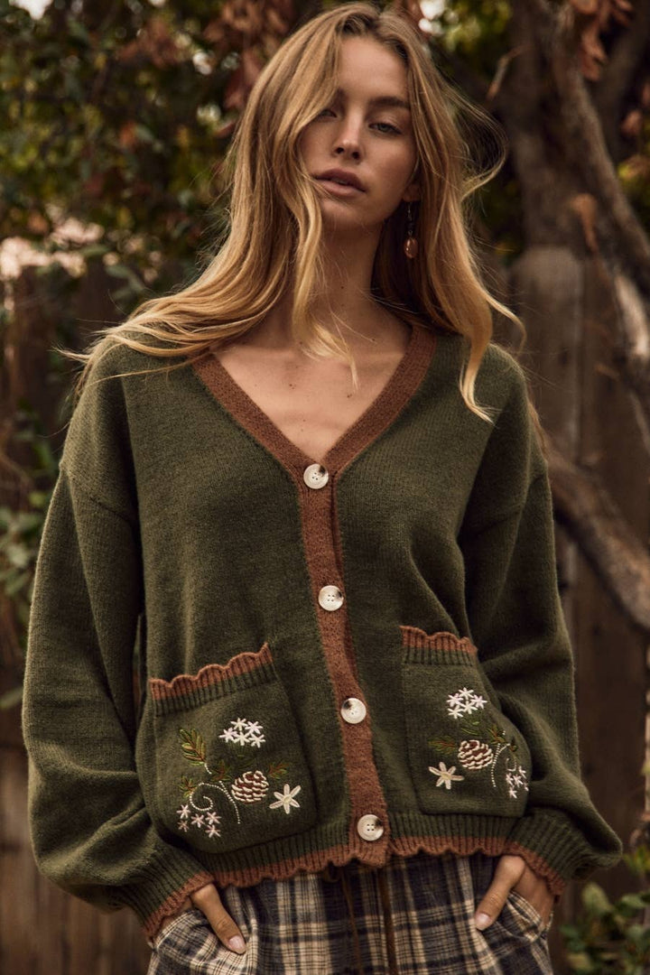 Woodland Keepsake Embroidered Cardigan