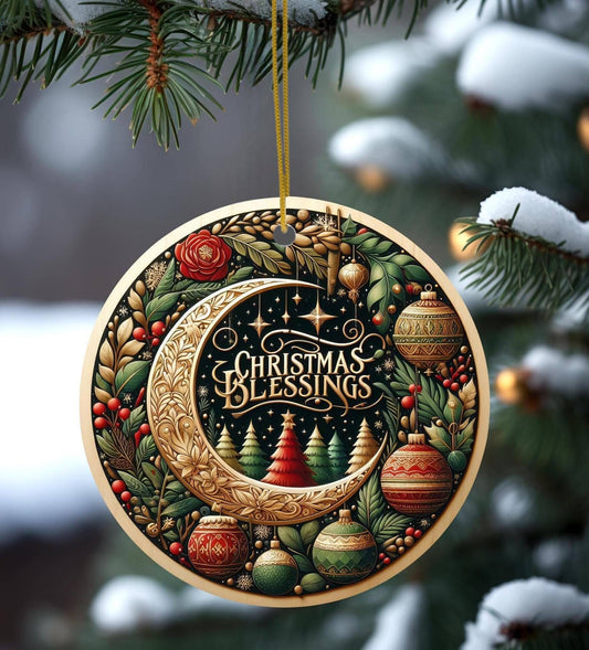 Christmas Blessings Ceramic Keepsake Tree Ornament