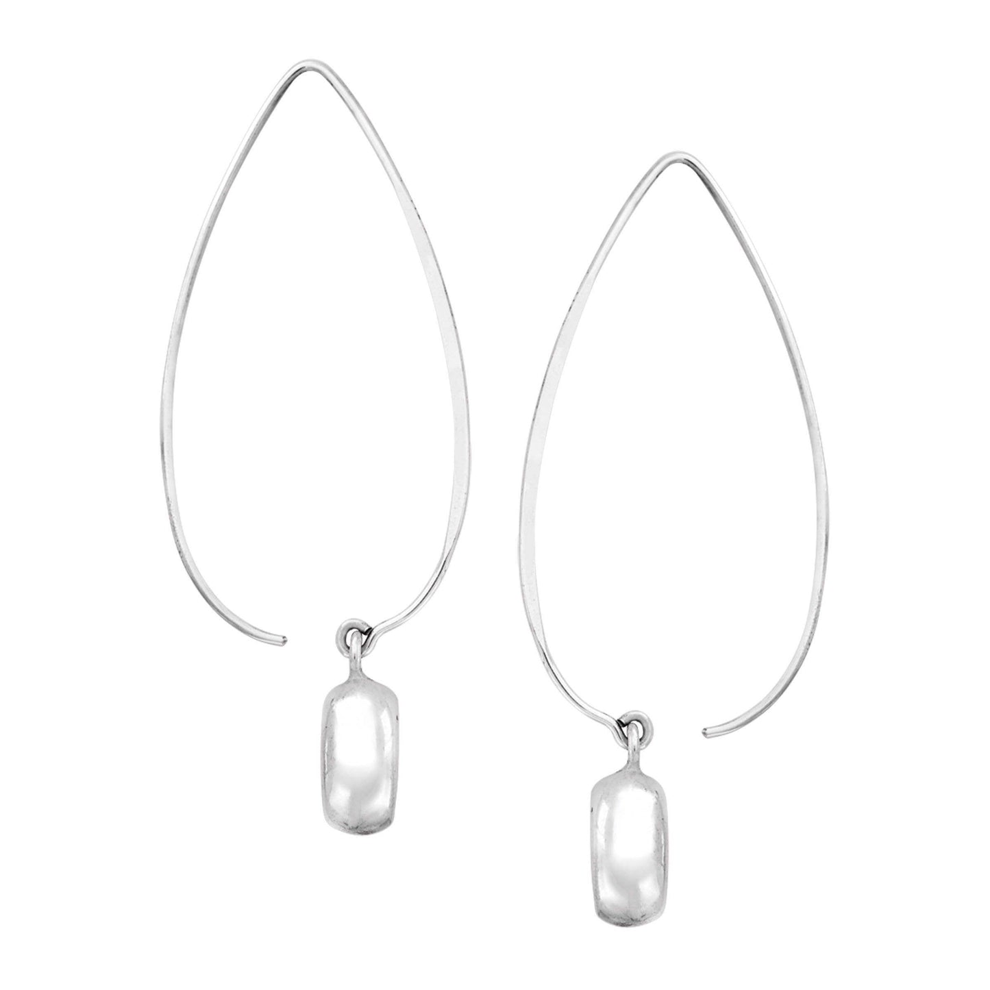 Silpada 'Wire Drop' Earrings in Rhodium-Plated Ste