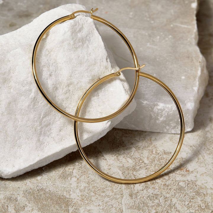 'Mirrored Dreams' Hoop Earrings in Sterling Silver